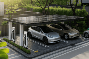 Electric cars charging