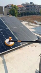Solar panel cleaning